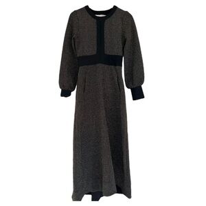 NWT ME+EM key hole detail fit, and flare dress black/gold